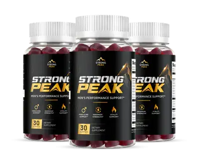 Three bottles of StrongPeak gummies